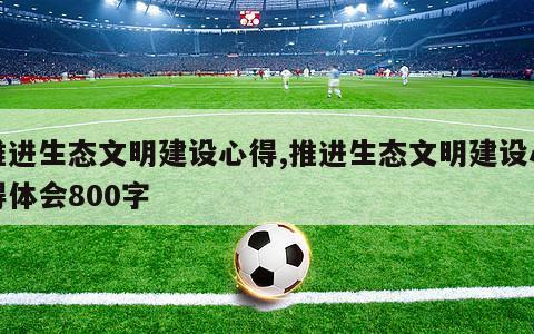 推进生态文明建设心得,推进生态文明建设心得体会800字